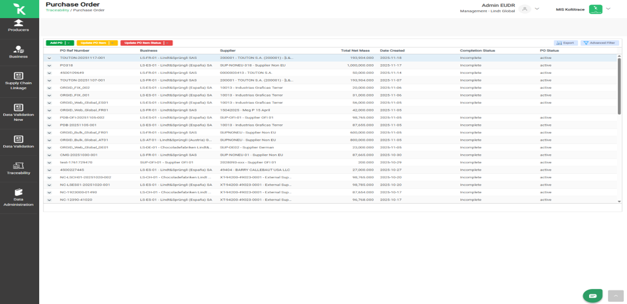 Purchase Order Module